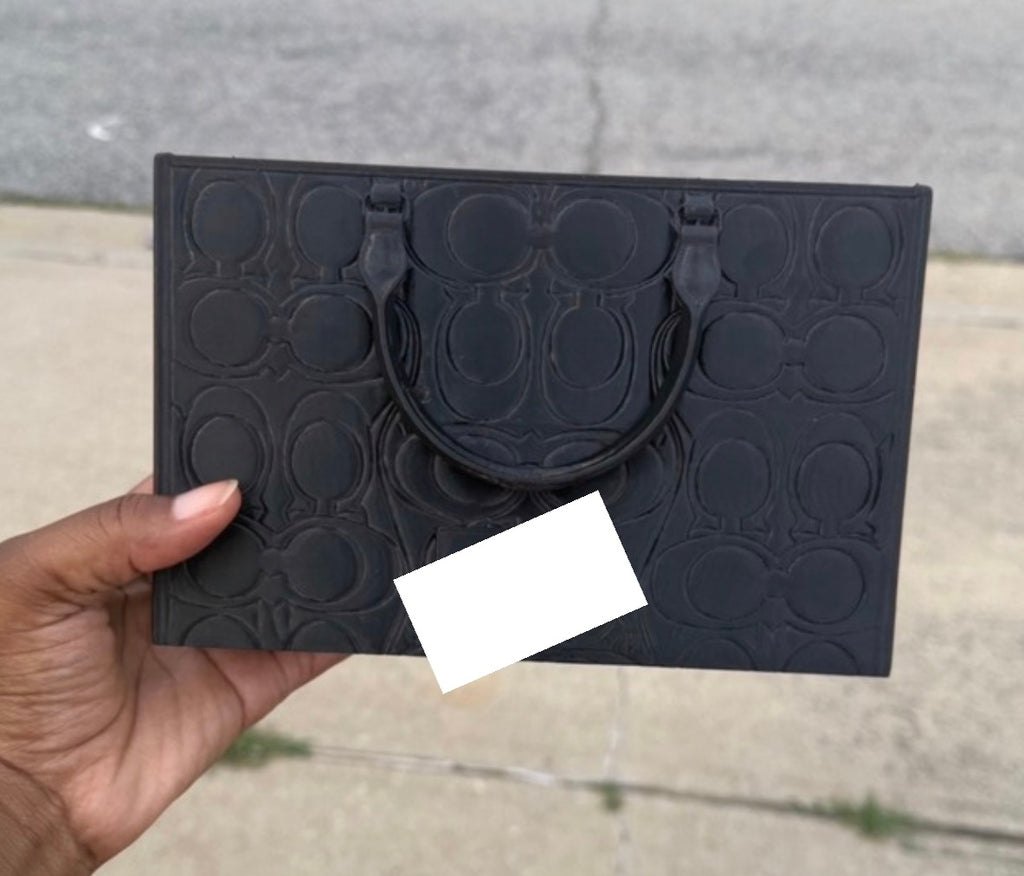 Mini Designer-Inspired Tote Box – 3D Printed Open Storage Caddy