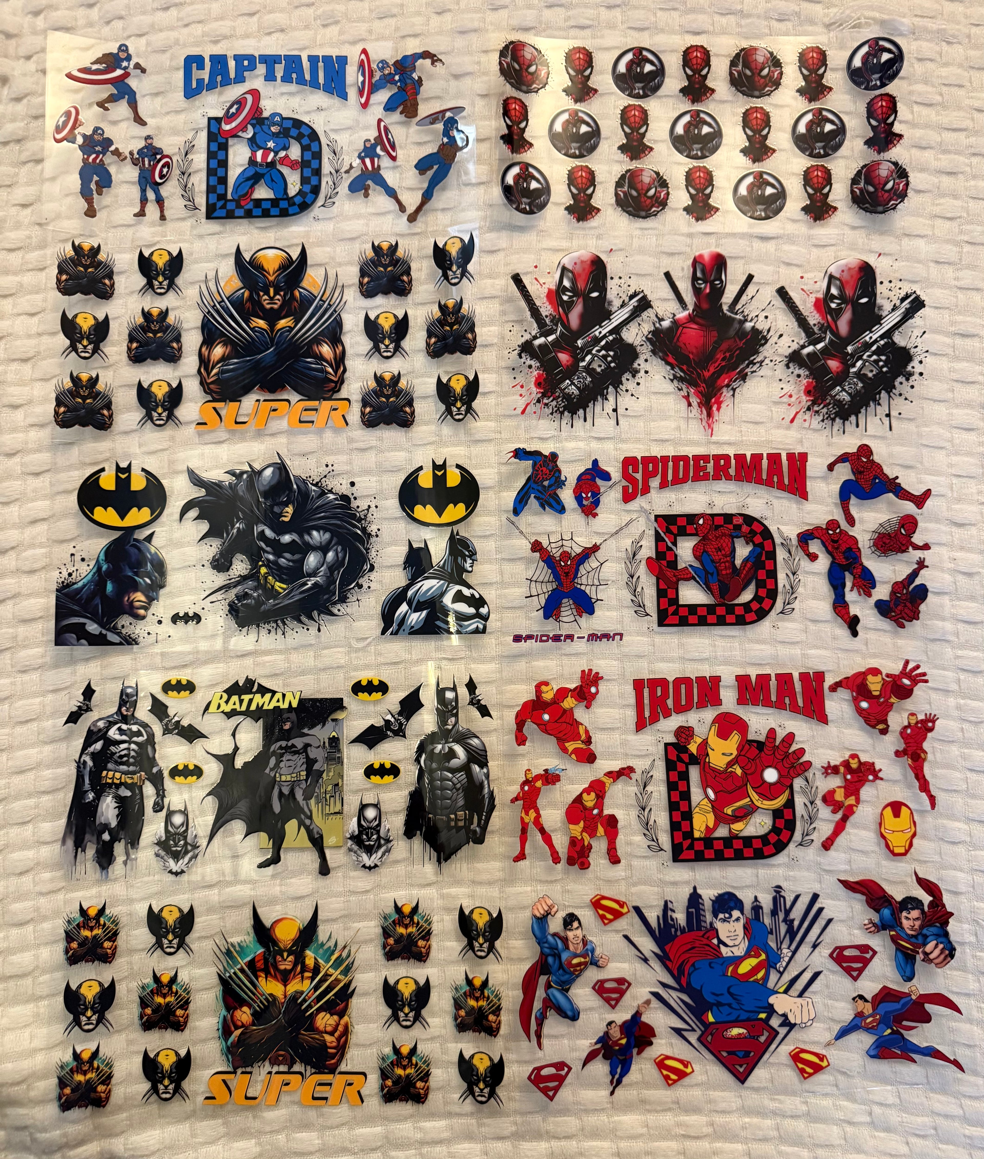 Super Hero 1 UV DTF Sticker Bundle – 10 Pack