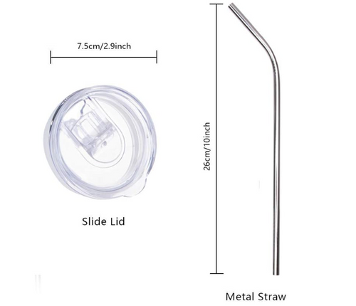 20 oz White Sublimation Starter Bundle + 10 Printed Designs